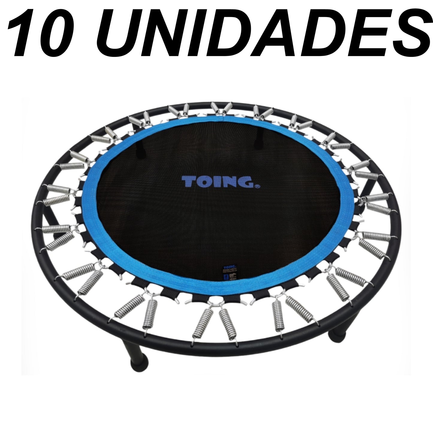 Paquete de 10 Mini Trampolines Alto rendimiento 1.02m Negro