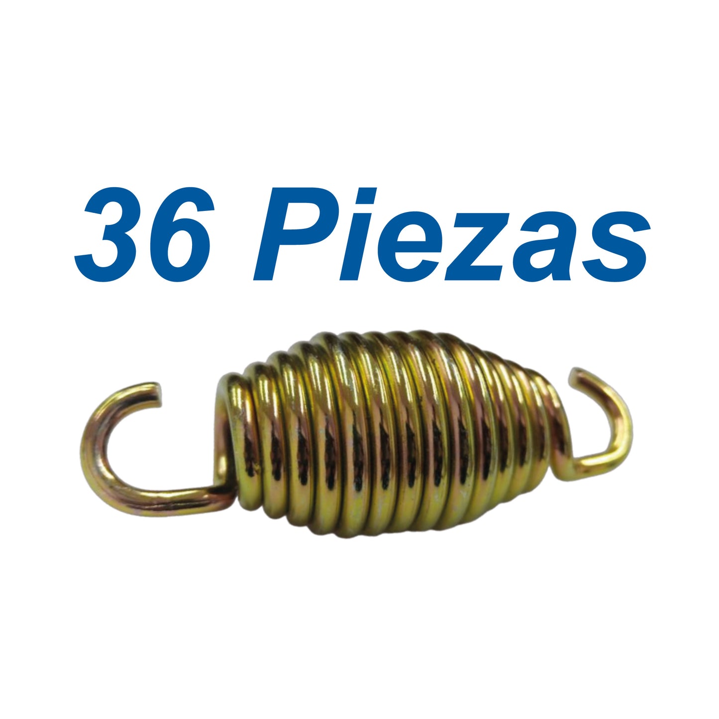 36 Resortes De Repuesto Reforzados Tornasol Para Minitrampolín de 9.2cm