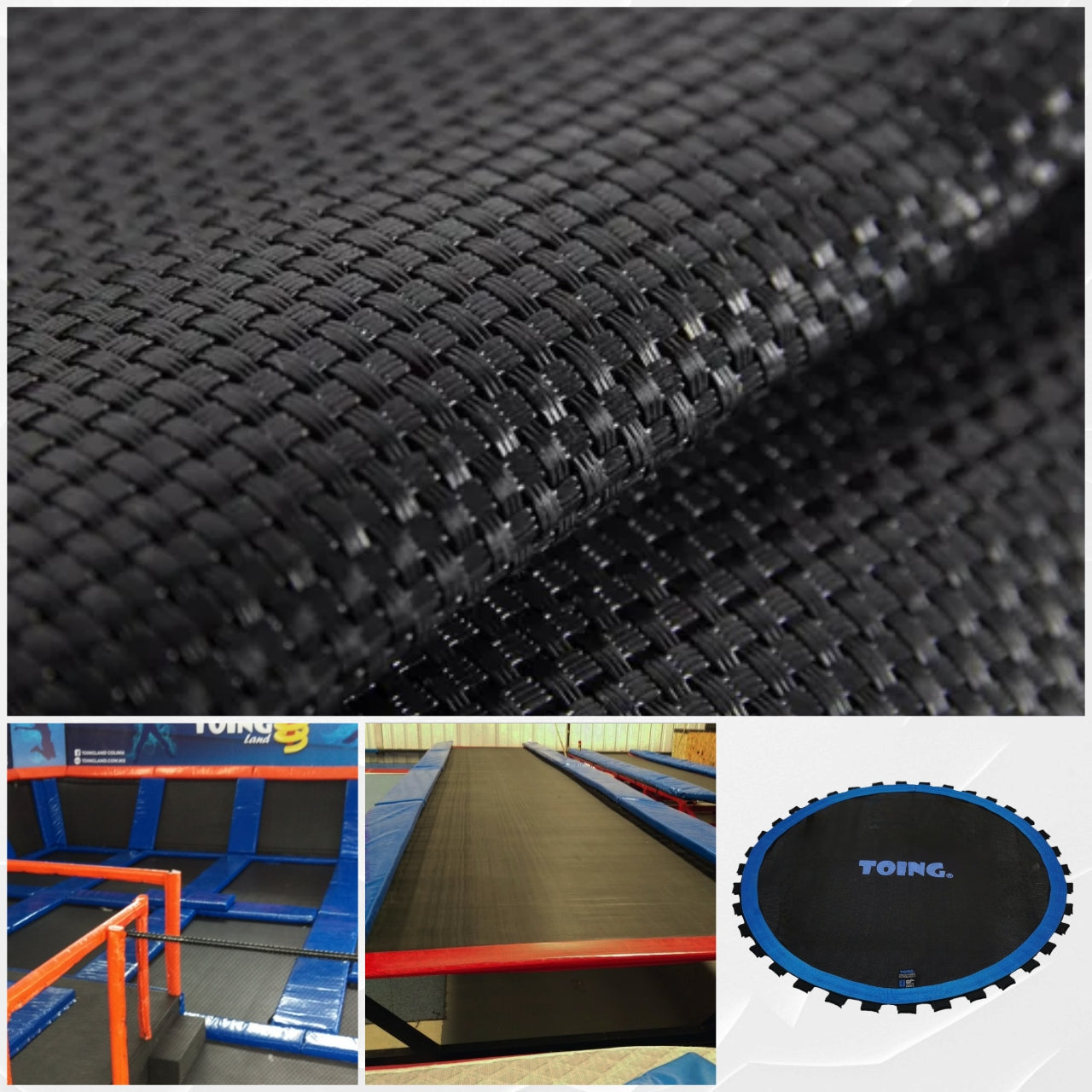 Malla para trampolín negra 2.5 m por metro