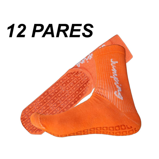 Docena de calcetas antiderrapantes Naranjas
