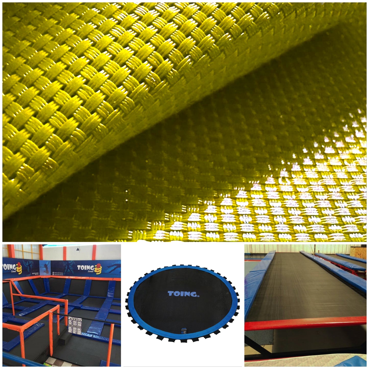 Malla Para Trampolín Amarilla 1.75 m por metro