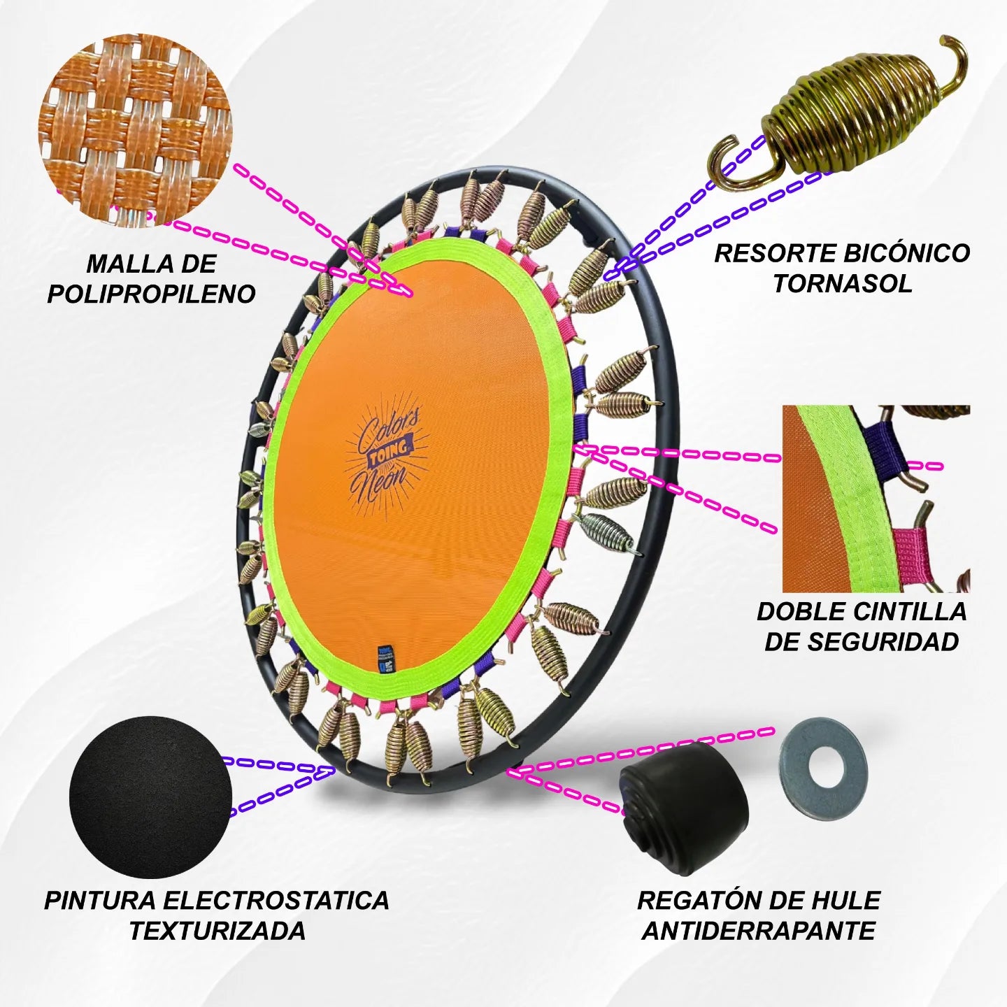 Mini Trampolín Colors Neón