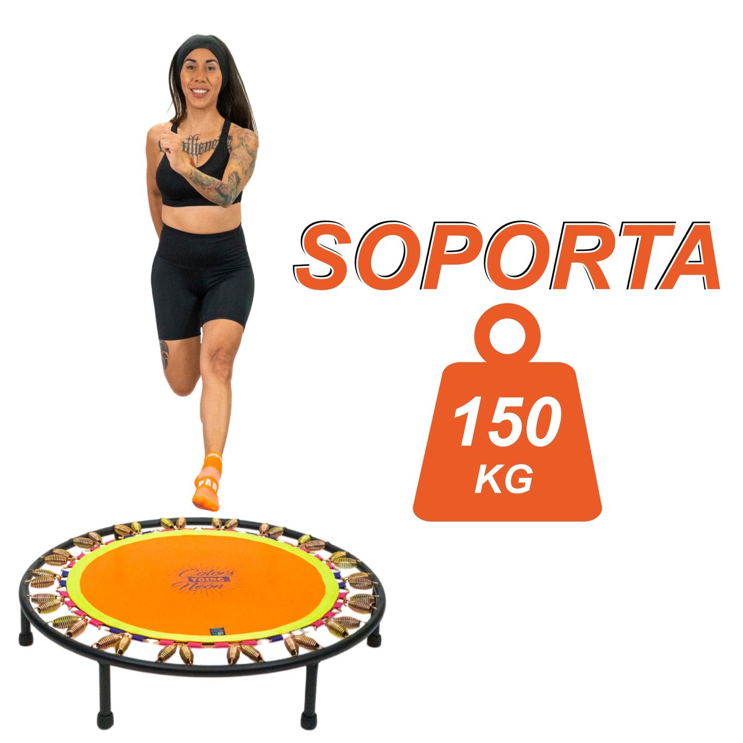 Mini Trampolín Profesional 1.02m Colors Neón